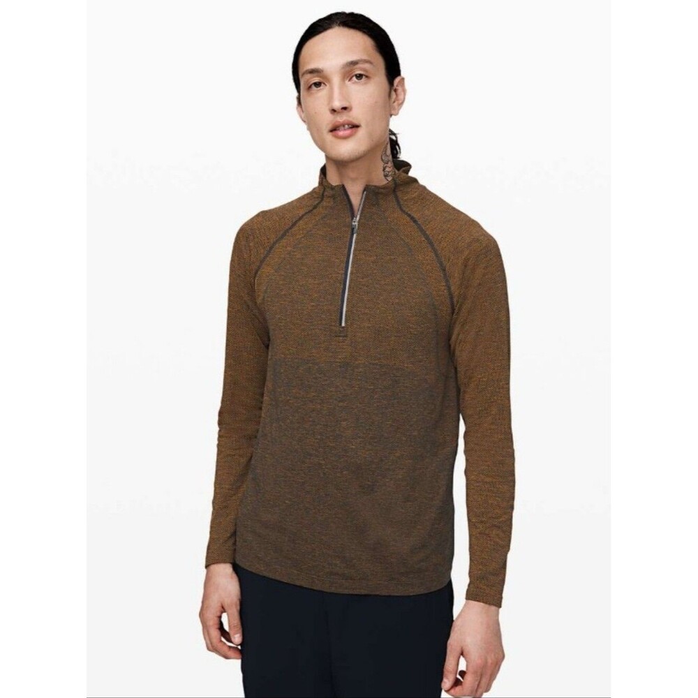 Lululemon Metal Vent Tech 1/2 Zip 2.0 Fools Gold Navy XL
